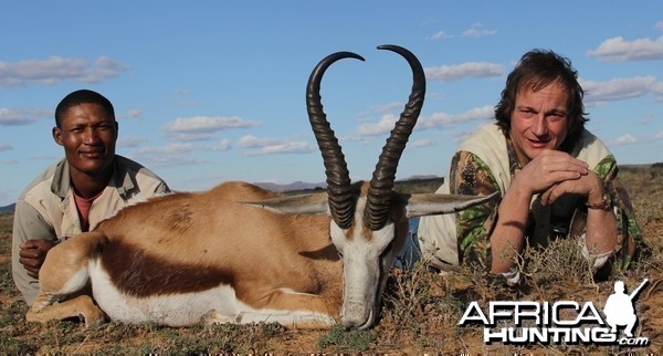 Springbok hunted with Jules of the Karoo