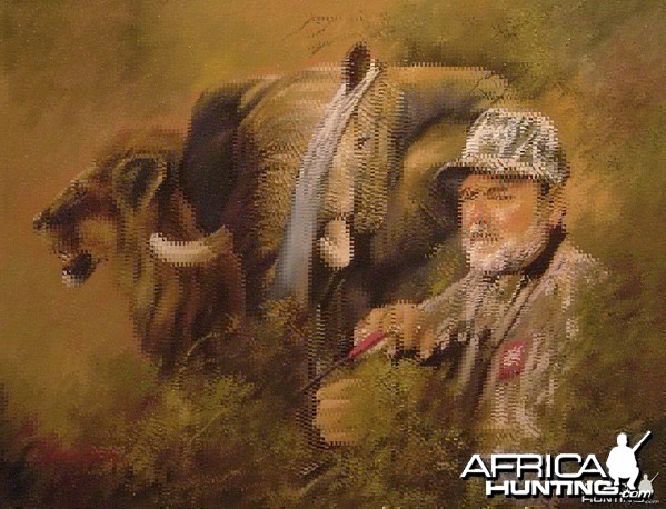 Hunting Trophy Portrait by Dawie Fourie