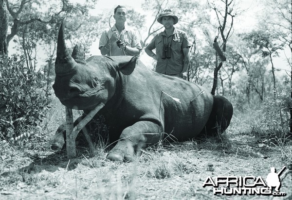 Jorge Alves de Lima with Black Rhino