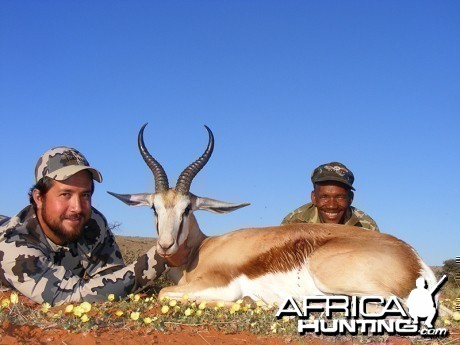 Springbok hunt with Wintershoek Johnny Vivier Safaris