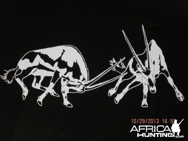 Fighting Gemsbok Decal Stickers