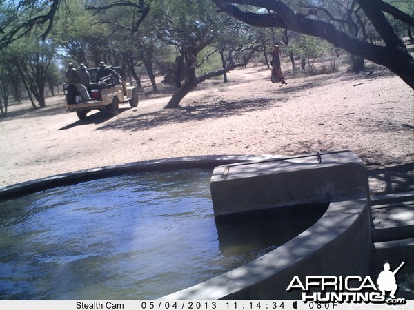 Checking Leopard Bait Trail Camera