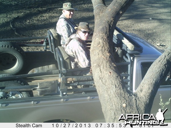 Checking Leopard Bait Trail Camera