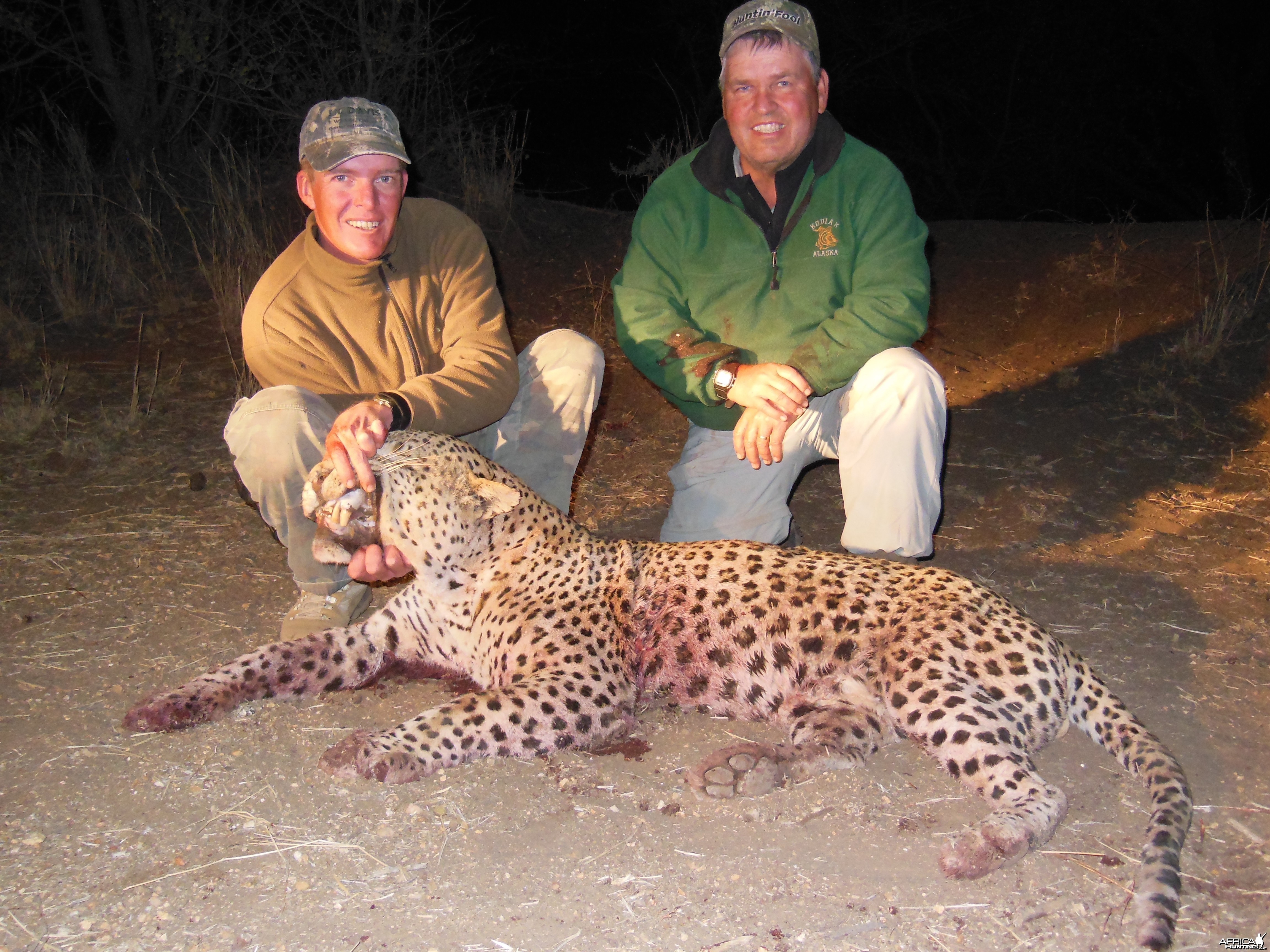 Leopard hunted with Ozondjahe Hunting Safaris in Namibia