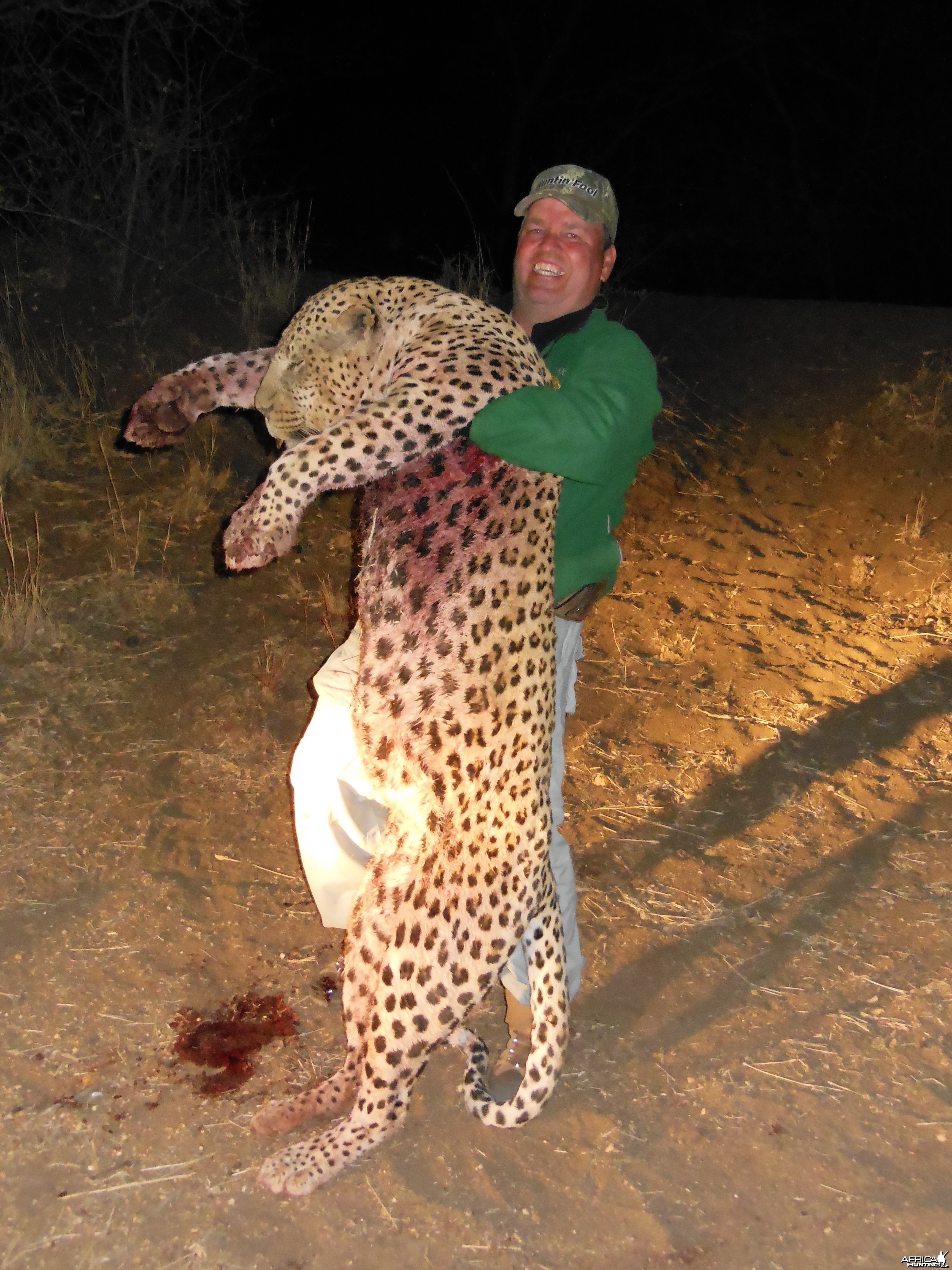 Leopard hunted with Ozondjahe Hunting Safaris in Namibia
