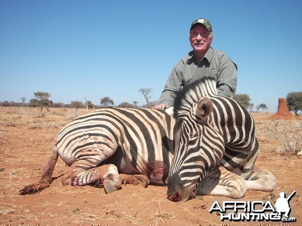 Burchell's Zebra hunted with Ozondjahe Hunting Safaris in Namibia