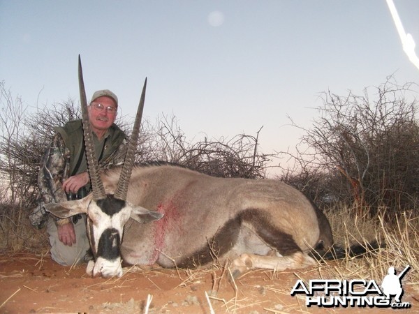 Gemsbok hunted with Ozondjahe Hunting Safaris in Namibia