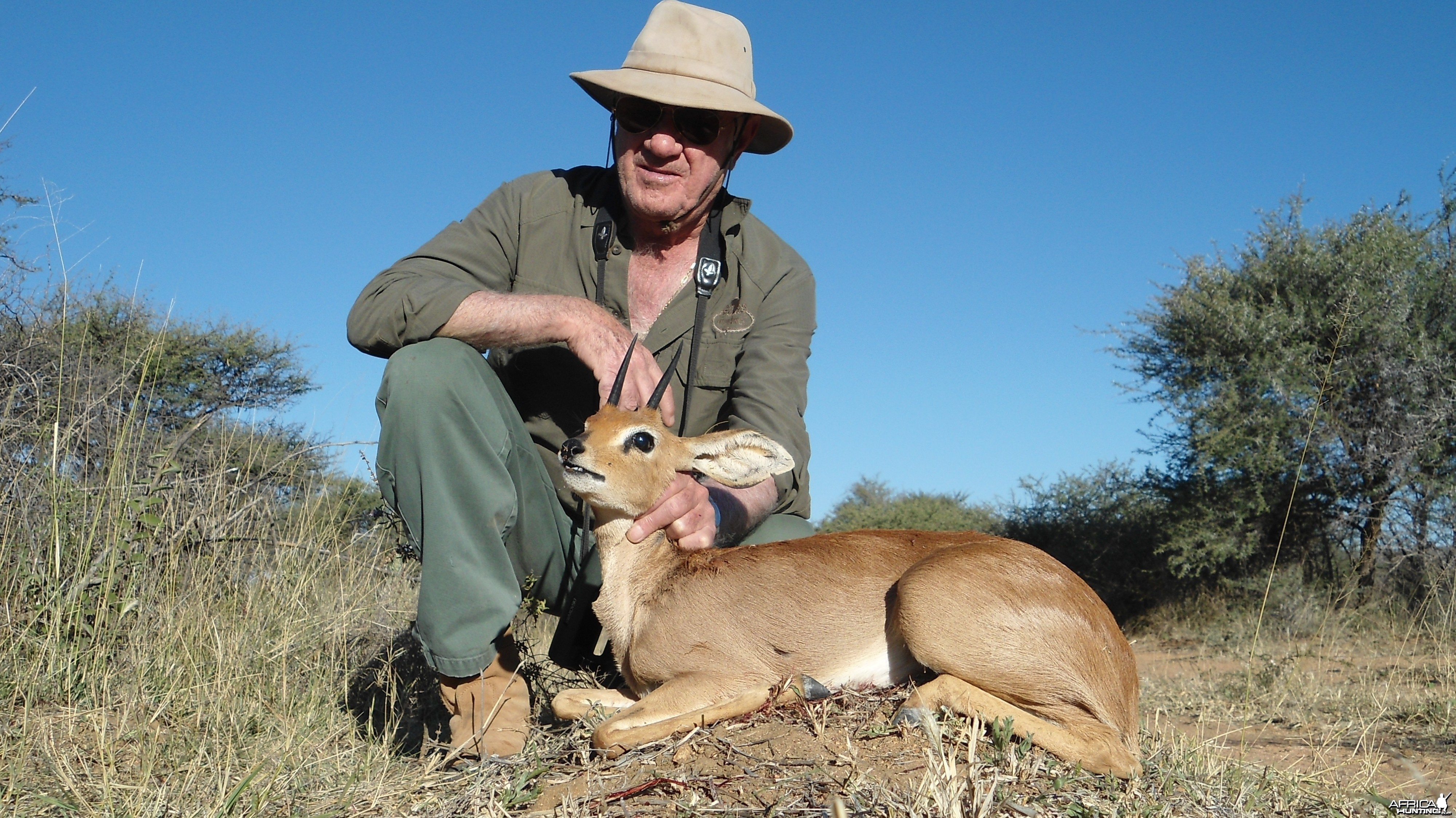 Steenbok hunted with Ozondjahe Hunting Safaris in Namibia