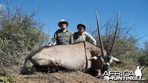 Gemsbok hunted with Ozondjahe Hunting Safaris in Namibia