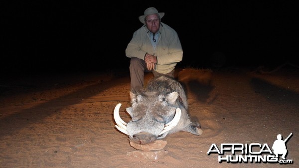 Warthog hunted with Ozondjahe Hunting Safaris in Namibia