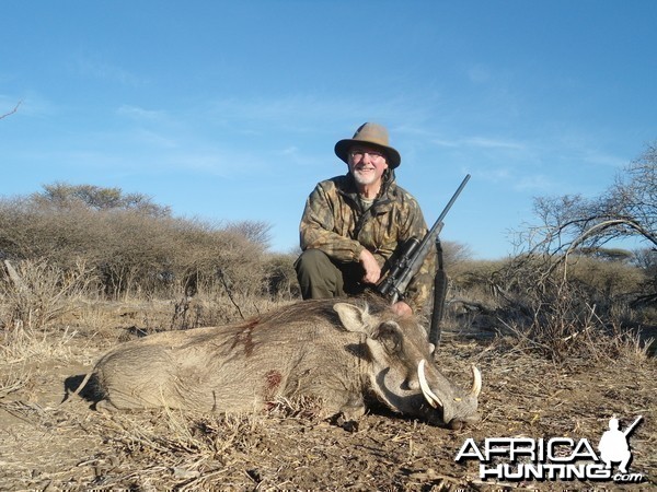 Warthog hunted with Ozondjahe Hunting Safaris in Namibia