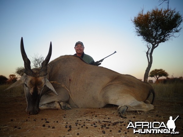 Cape Eland hunted with Ozondjahe Hunting Safaris in Namibia