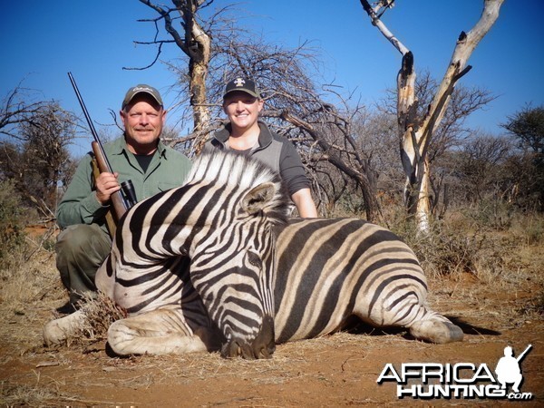 Burchell's Zebra hunted with Ozondjahe Hunting Safaris in Namibia