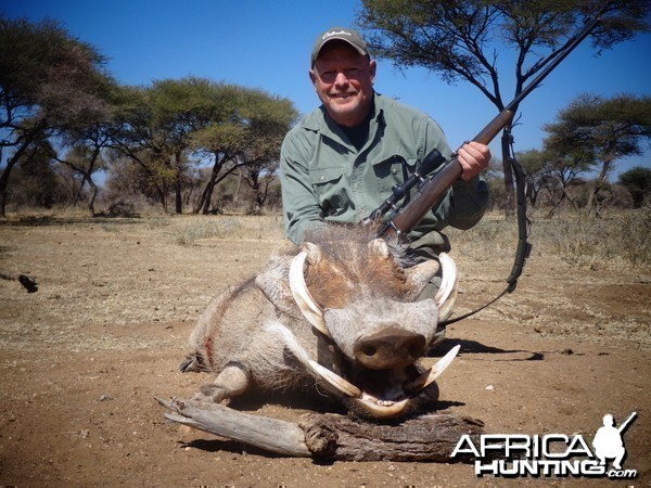 Warthog hunted with Ozondjahe Hunting Safaris in Namibia