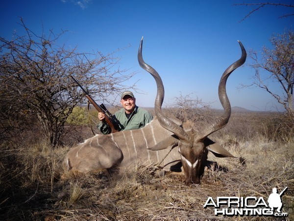 Greater Kudu hunted with Ozondjahe Hunting Safaris in Namibia