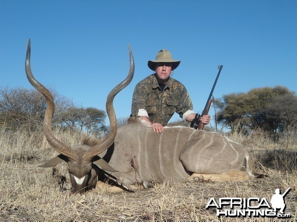 Greater Kudu hunted with Ozondjahe Hunting Safaris in Namibia