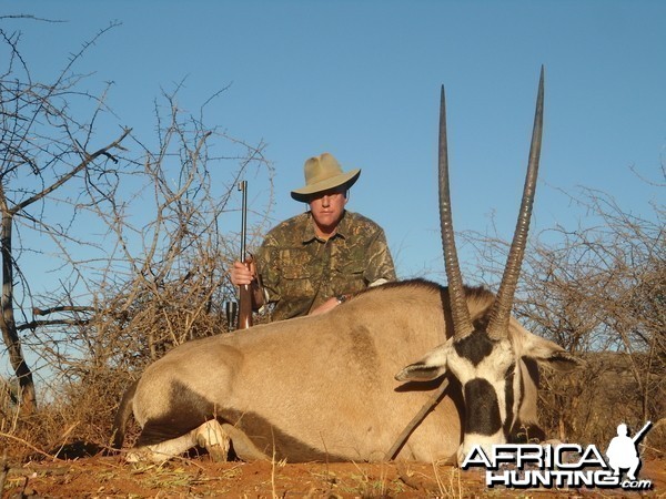 Gemsbok hunted with Ozondjahe Hunting Safaris in Namibia