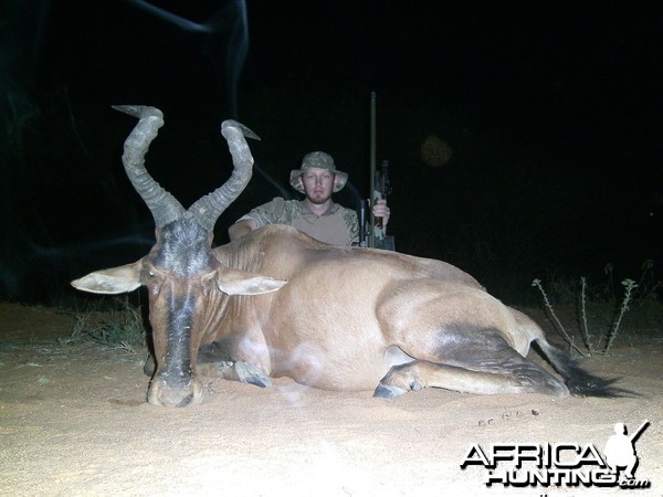 Red Hartebeest hunted with Ozondjahe Hunting Safaris in Namibia