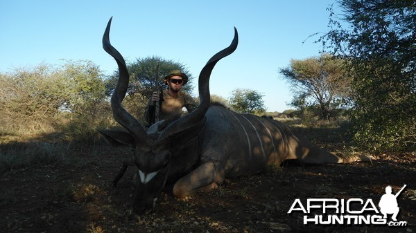 Greater Kudu hunted with Ozondjahe Hunting Safaris in Namibia