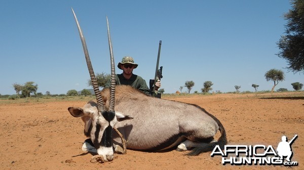 Gemsbok hunted with Ozondjahe Hunting Safaris in Namibia