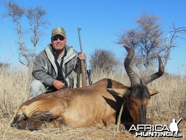 Red Hartebeest hunted with Ozondjahe Hunting Safaris in Namibia