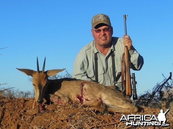 Gray Duiker hunted with Ozondjahe Hunting Safaris in Namibia