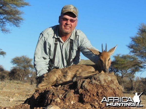 Gray Duiker hunted with Ozondjahe Hunting Safaris in Namibia