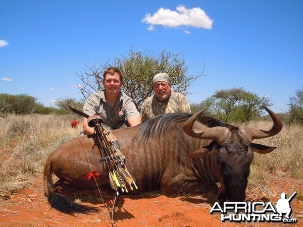 My PH , Evert and I with Blue Wildebeest