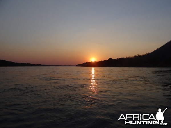 Zambezi River sun set