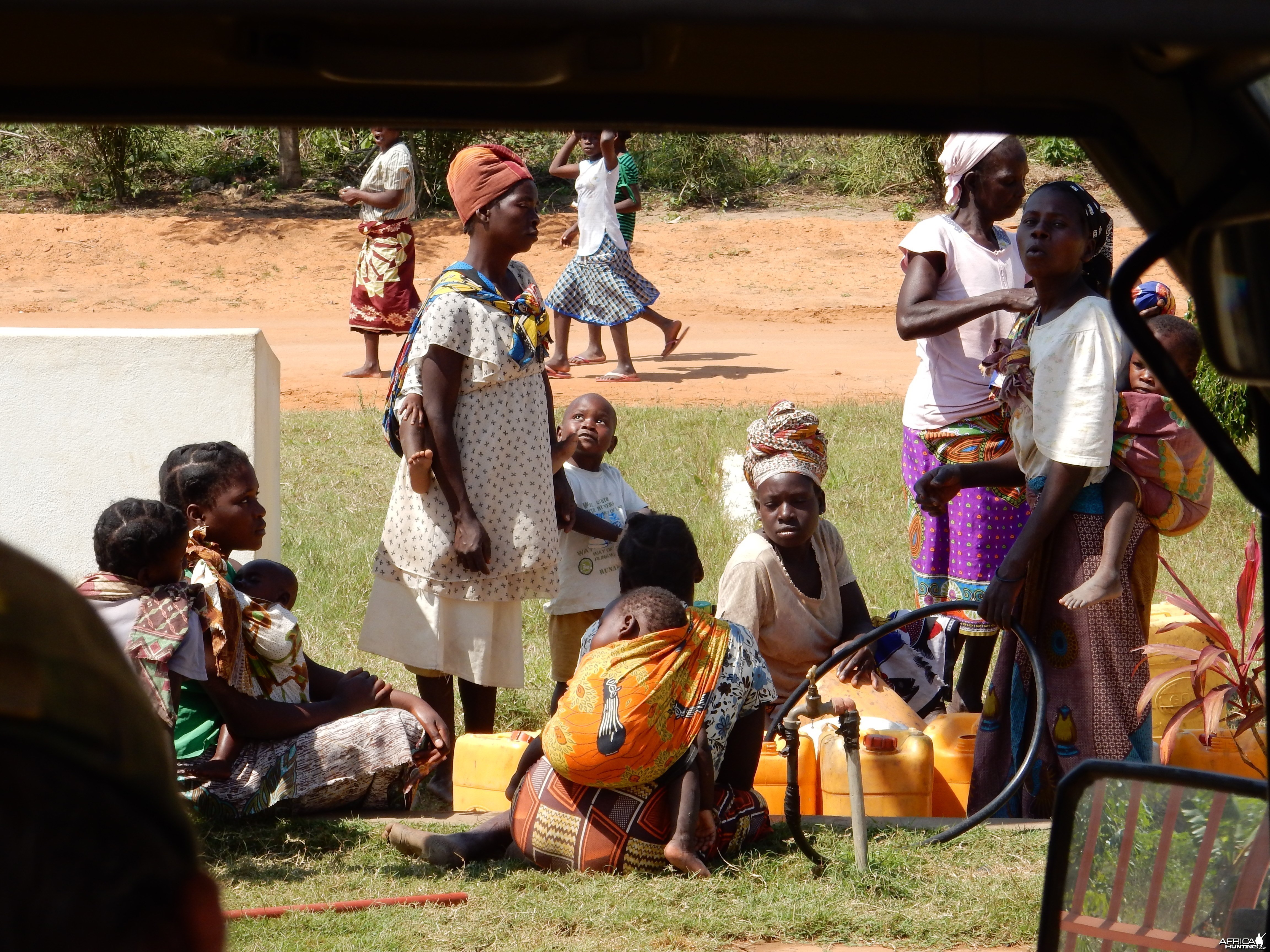 At the water point