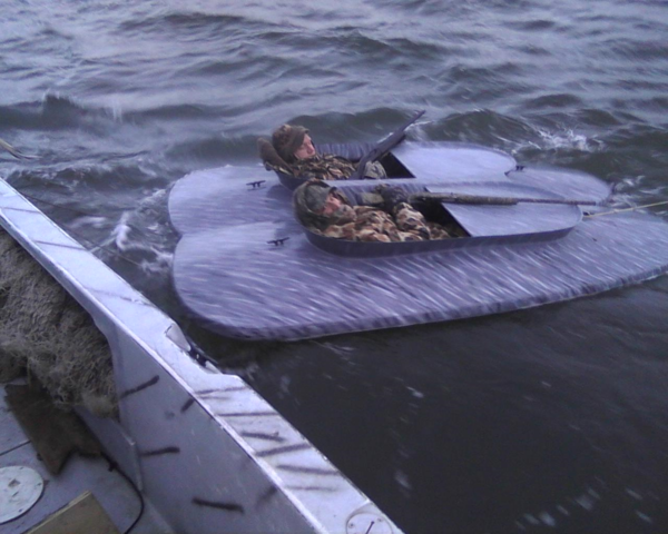 The boys getting set for their first eider hunt