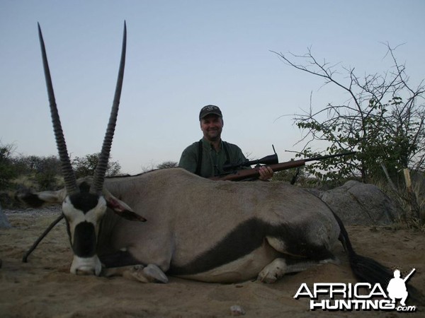 Gemsbok hunted at Westfalen Hunting Safaris Namibia