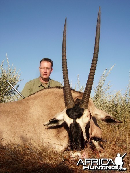 Gemsbok hunted at Westfalen Hunting Safaris Namibia