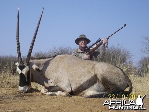 Gemsbok hunted at Westfalen Hunting Safaris Namibia