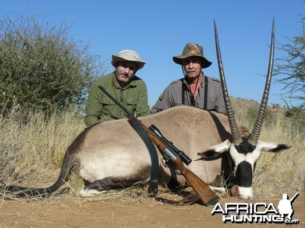 Gemsbok hunted at Westfalen Hunting Safaris Namibia