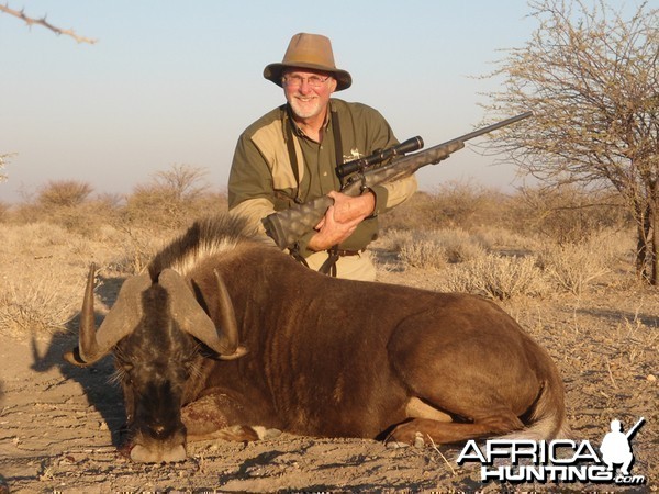 Black Wildebeest hunted with Ozondjahe Hunting Safaris in Namibia