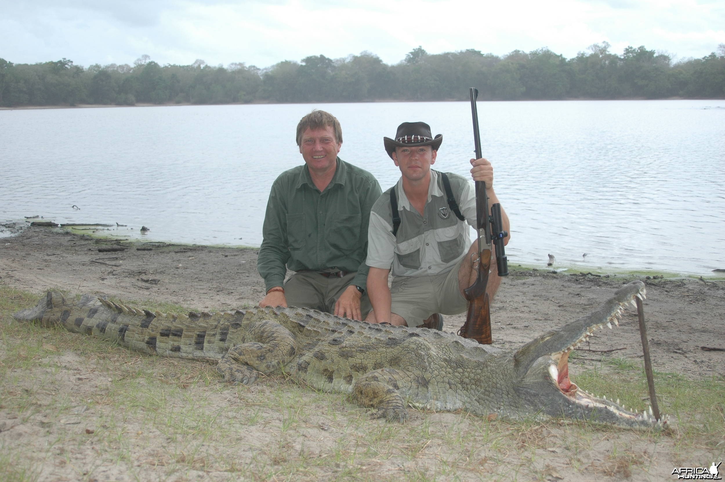 Hunting Crocodile - Selous Utunge Lake