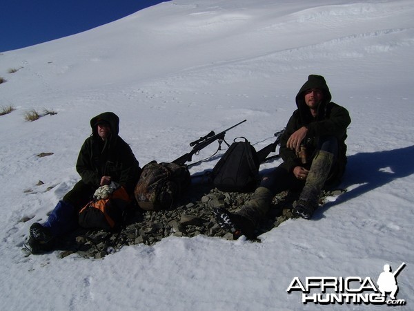 Lunch time , half way up a mountain