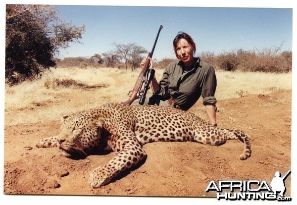 Another very large Namibian Leopard Tracked by Sparks Hounds