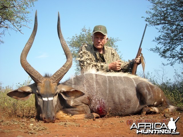 31 inch Nyala hunted with Leeukop Safaris Zululand