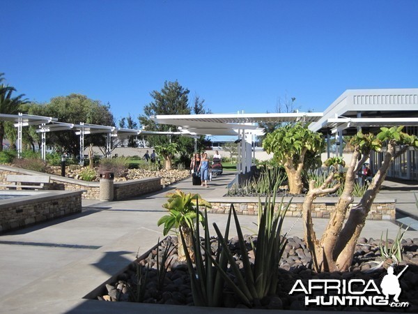 In front of the International Airport in Windhoek, Namibia