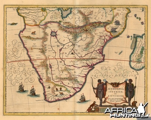 Antique Map of Southern Africa