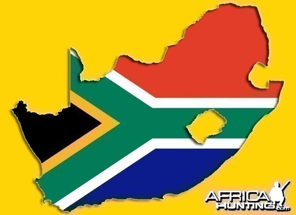 Flag Map South Africa