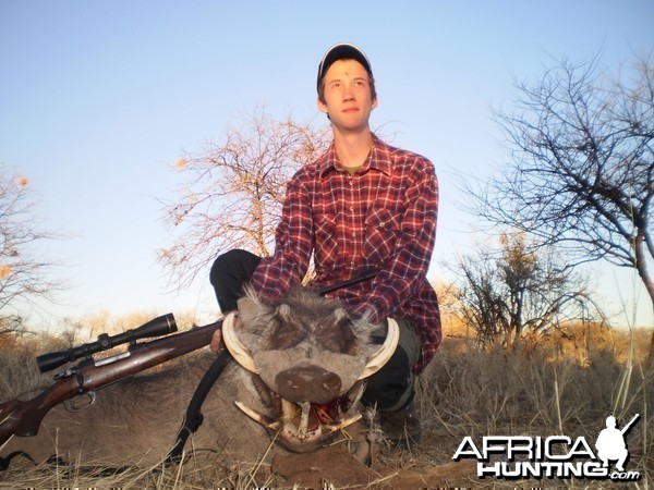 First African animal for Martin - Warthog