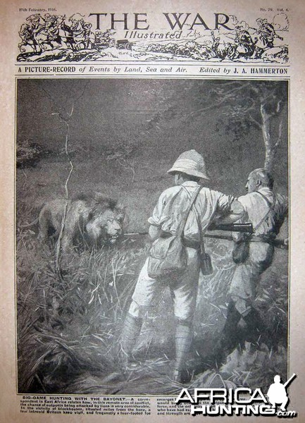 Big game hunting with the bayonet in Africa