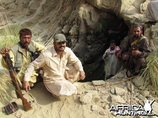 The only drinking water available in Ibex hunt Pakistan