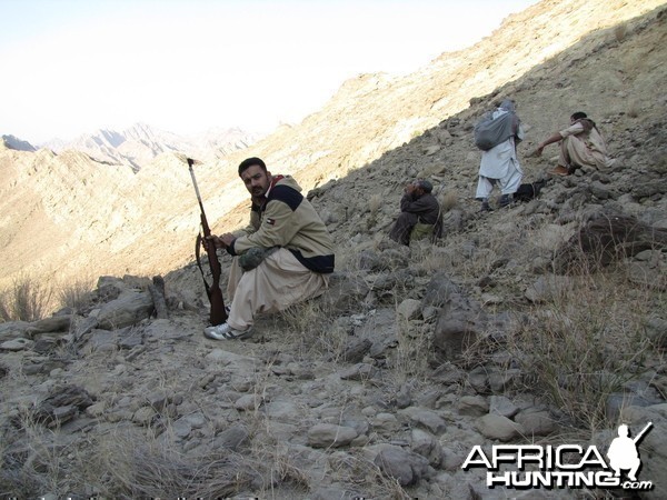 Holding my 7mm BRNO - Ibex hunt Pakistan