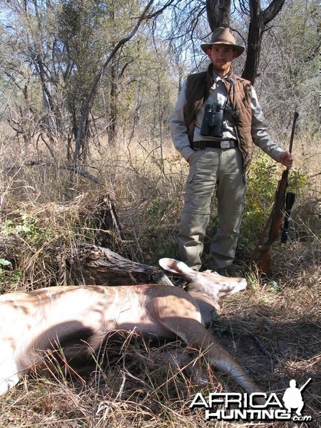 I shot a Kudu female for villagers, Zimbabwe