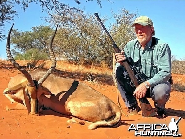 Black faced Impala hunted in Namibia