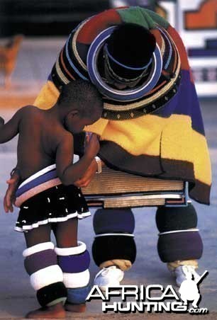 Ndebele Woman and Kid